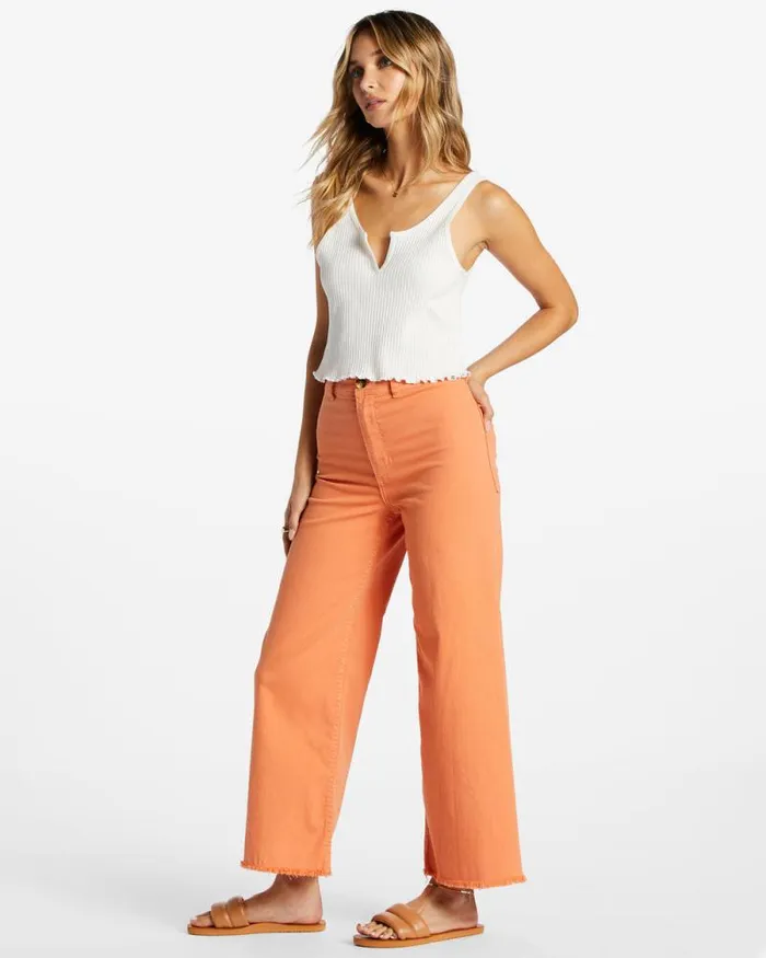 Billabong Jeans and Pants Free Fall HighWaist Pants Orange Kiss 8211 Women Billabong Jeans and Pants Free Fall HighWaist Pants Orange Kiss 8211 Women