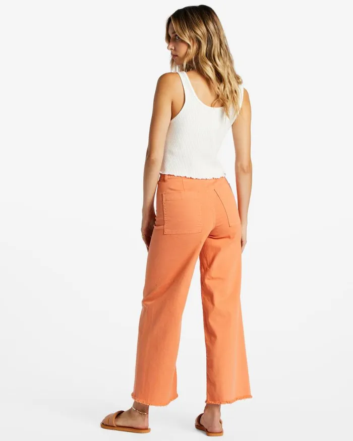 Billabong Jeans and Pants Free Fall HighWaist Pants Orange Kiss 8211 Women Billabong Jeans and Pants Free Fall HighWaist Pants Orange Kiss 8211 Women