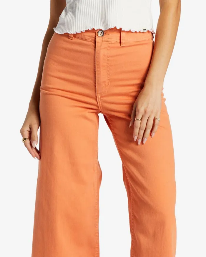 Billabong Jeans and Pants Free Fall HighWaist Pants Orange Kiss 8211 Women Billabong Jeans and Pants Free Fall HighWaist Pants Orange Kiss 8211 Women