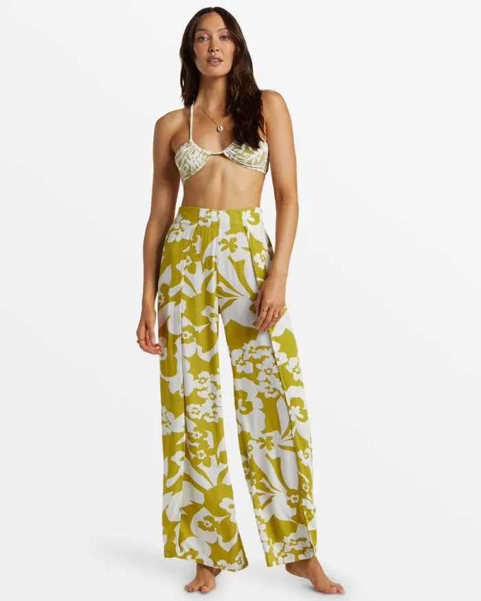 Billabong Jeans and Pants Split Spirit Floral Pants Moss Joy 8211 Women Billabong Jeans and Pants Split Spirit Floral Pants Moss Joy 8211 Women