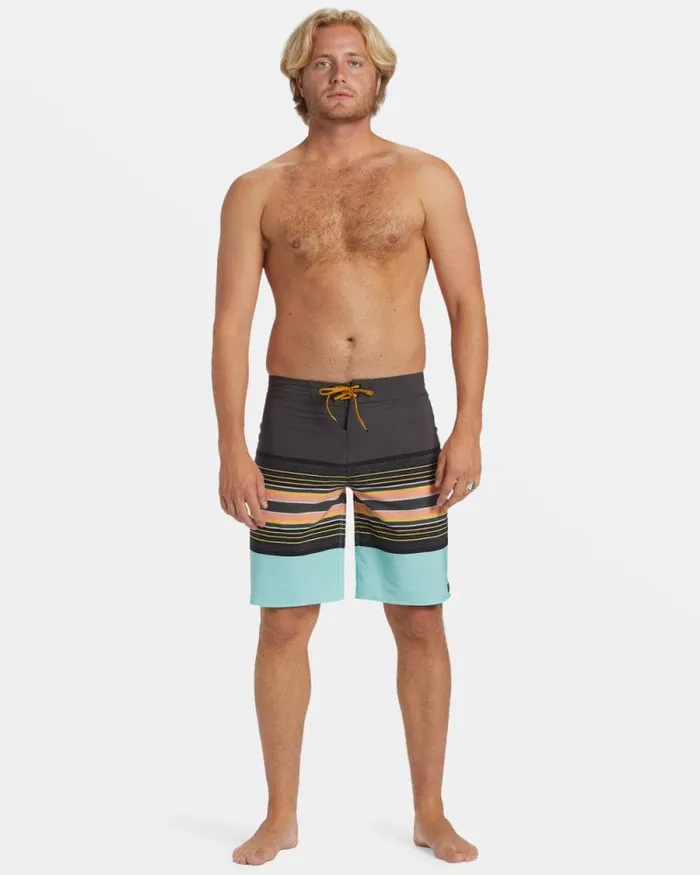 Billabong Long Length 18034 8211 21034 All Day Stripe Pro 20034 Boardshorts Washed Black 8211 Men