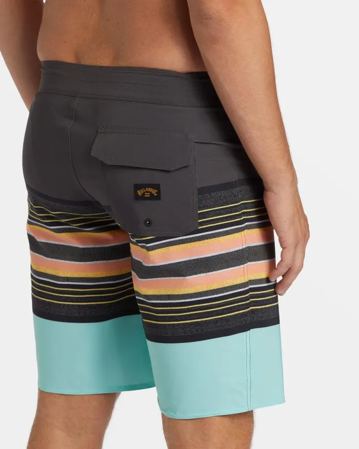 Billabong Long Length 18034 8211 21034 All Day Stripe Pro 20034 Boardshorts Washed Black 8211 Men