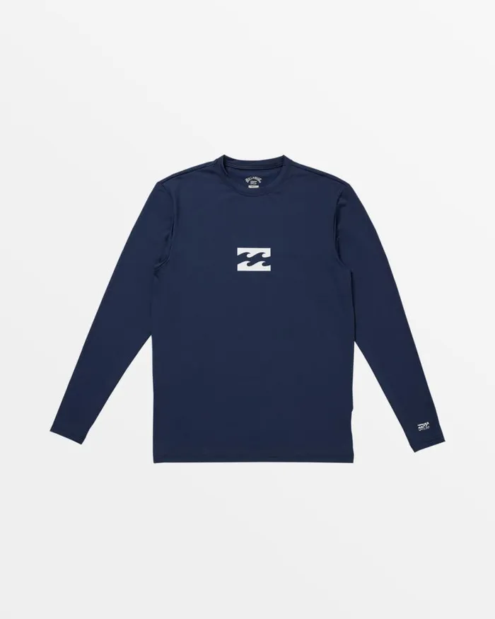 Billabong Rashguards and Surf Tees Classic Wave UPF 50 Long Sleeve Surf Tee Navy 8211 Men