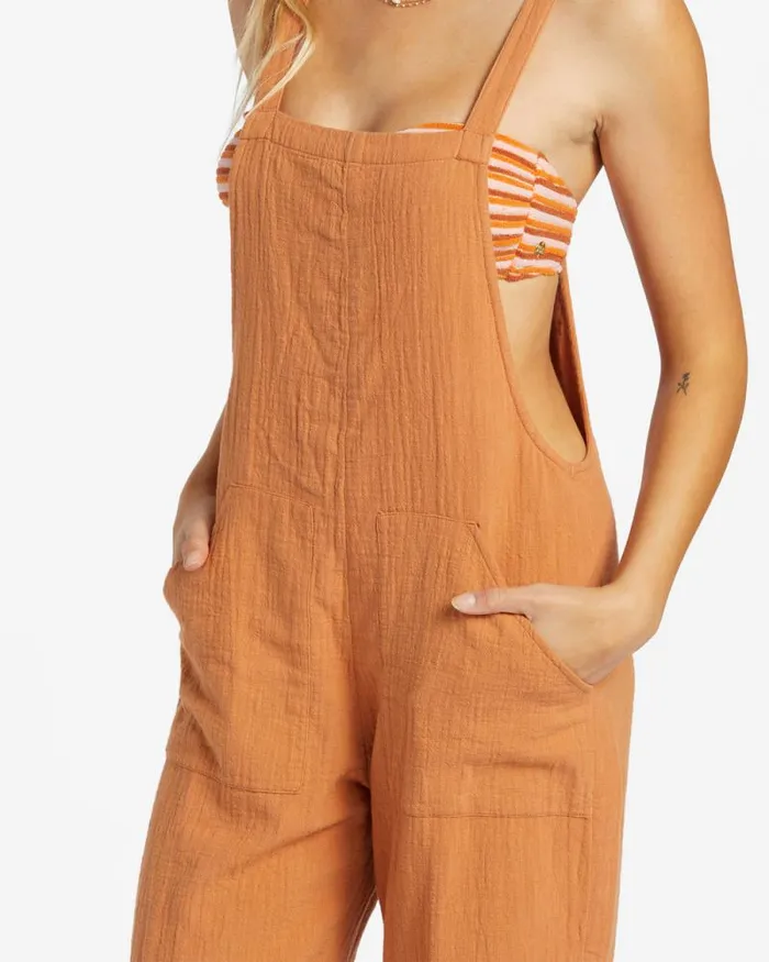 Billabong Rompers and Jumpsuits Pacific Time Jumpsuit Toffee 8211 Women