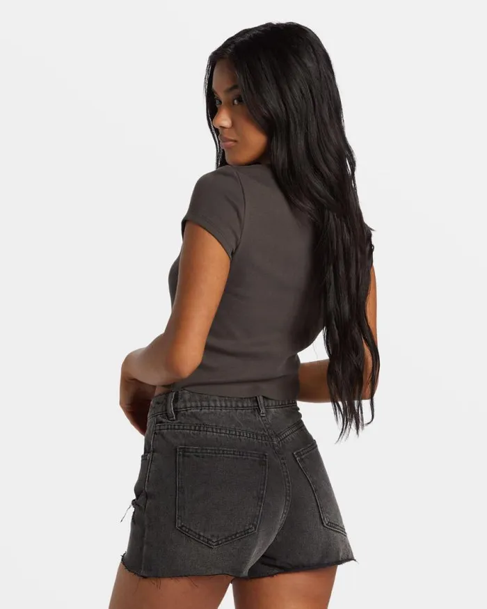Billabong Shorts High Tides Denim Shorts Fade To Black 8211 Women