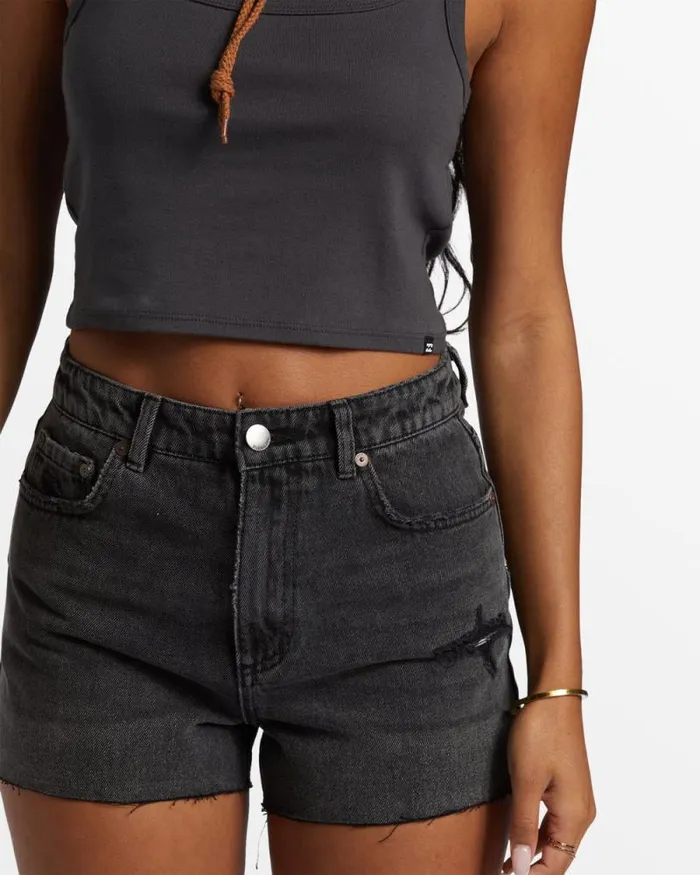 Billabong Shorts High Tides Denim Shorts Fade To Black 8211 Women