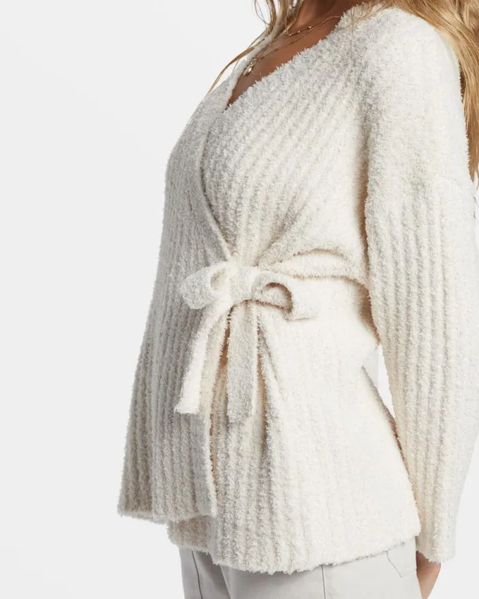 Billabong Sweaters Soft Sand Wrap Cardigan White Cap 8211 Women