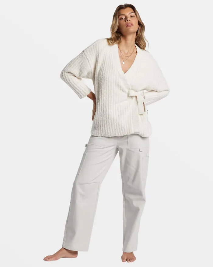 Billabong Sweaters Soft Sand Wrap Cardigan White Cap 8211 Women