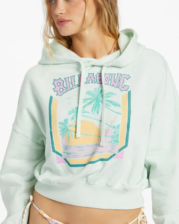 Billabong Sweatshirts and Fleece All Time Fleece Pullover Sweatshirt Sweet Mint 8211 Women