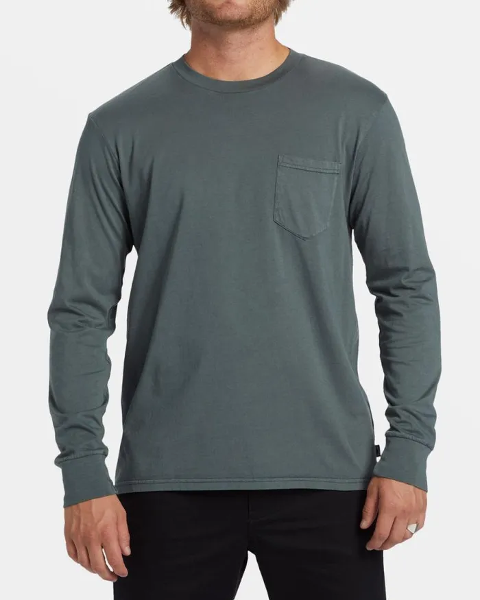 Billabong TShirts Essential Long Sleeve Tshirt Slate Green 8211 Men