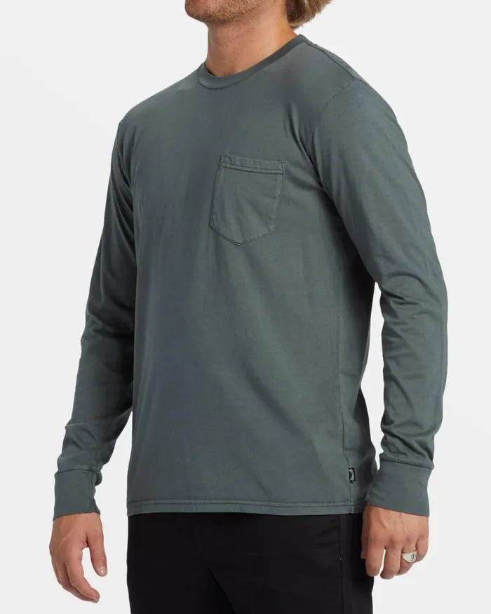 Billabong TShirts Essential Long Sleeve Tshirt Slate Green 8211 Men Billabong TShirts Essential Long Sleeve Tshirt Slate Green 8211 Men