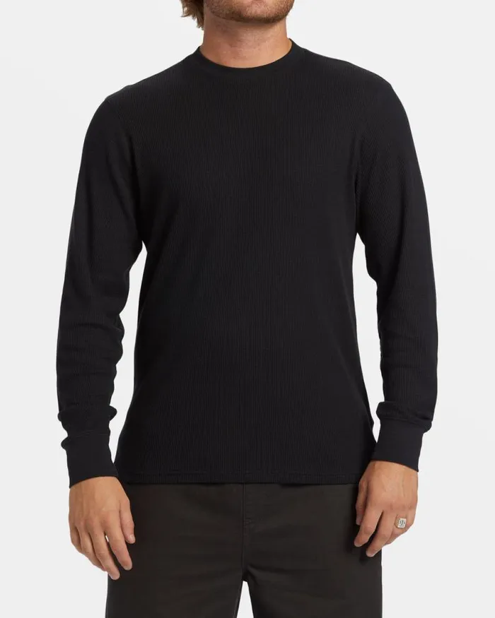 Billabong TShirts Essential Long Sleeve Thermal Top Black 8211 Men