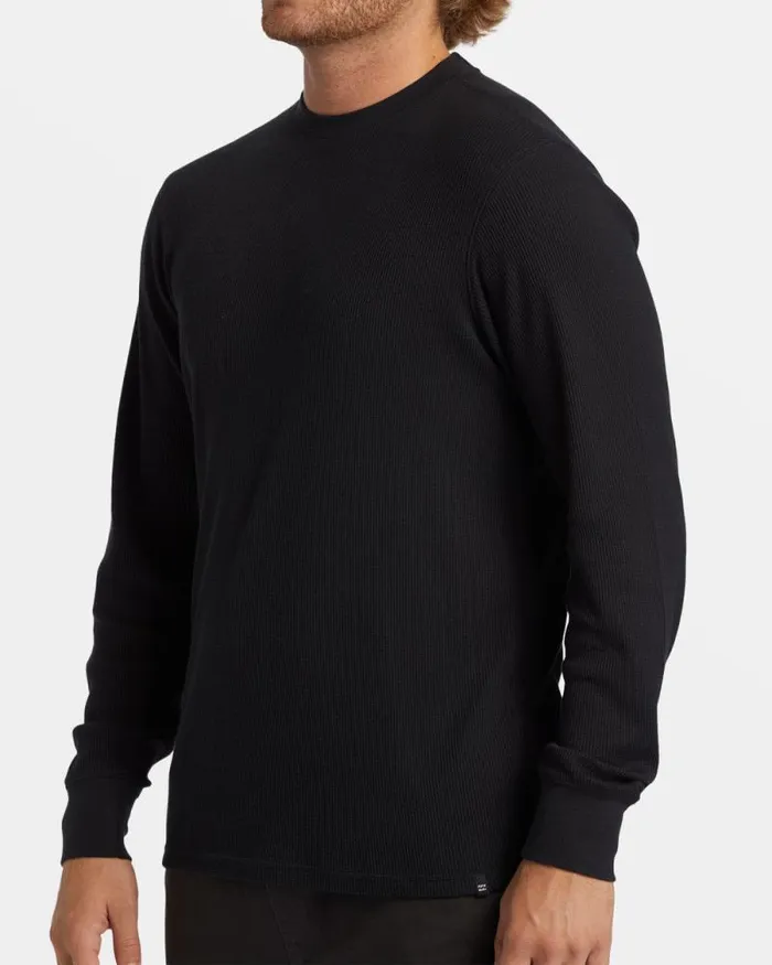 Billabong TShirts Essential Long Sleeve Thermal Top Black 8211 Men Billabong TShirts Essential Long Sleeve Thermal Top Black 8211 Men