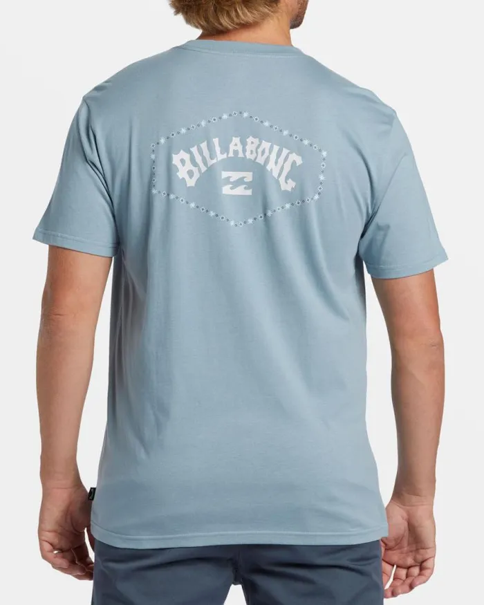 Billabong TShirts Exit Arch TShirt Washed Blue 8211 Men