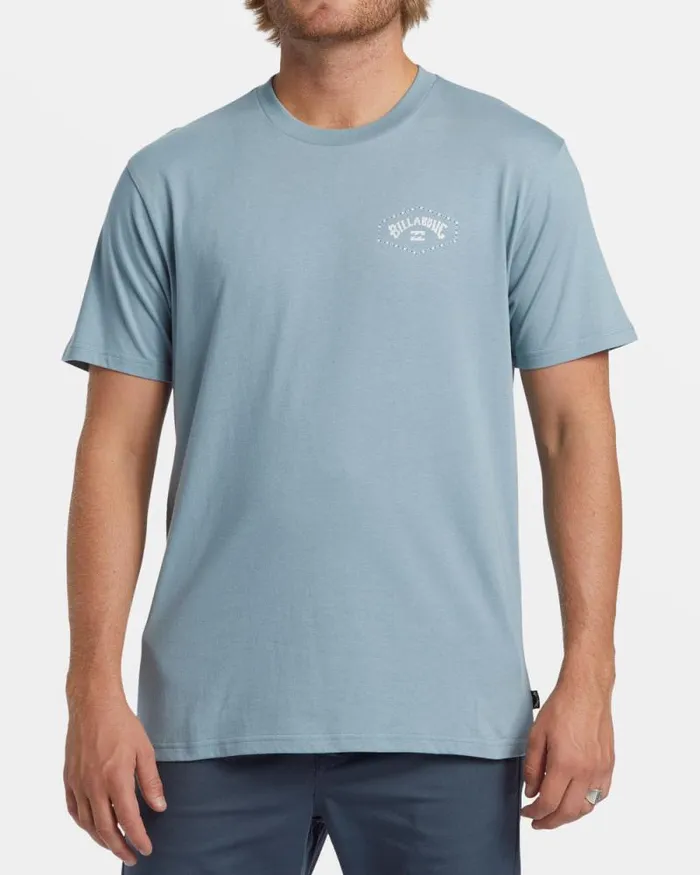 Billabong TShirts Exit Arch TShirt Washed Blue 8211 Men