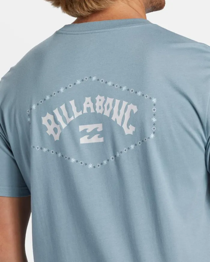 Billabong TShirts Exit Arch TShirt Washed Blue 8211 Men