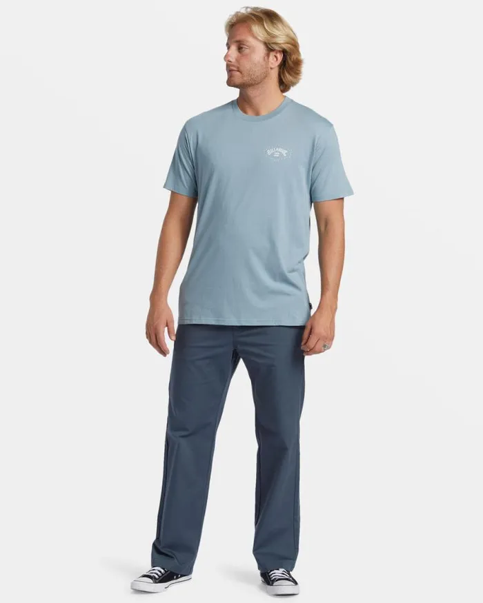 Billabong TShirts Exit Arch TShirt Washed Blue 8211 Men