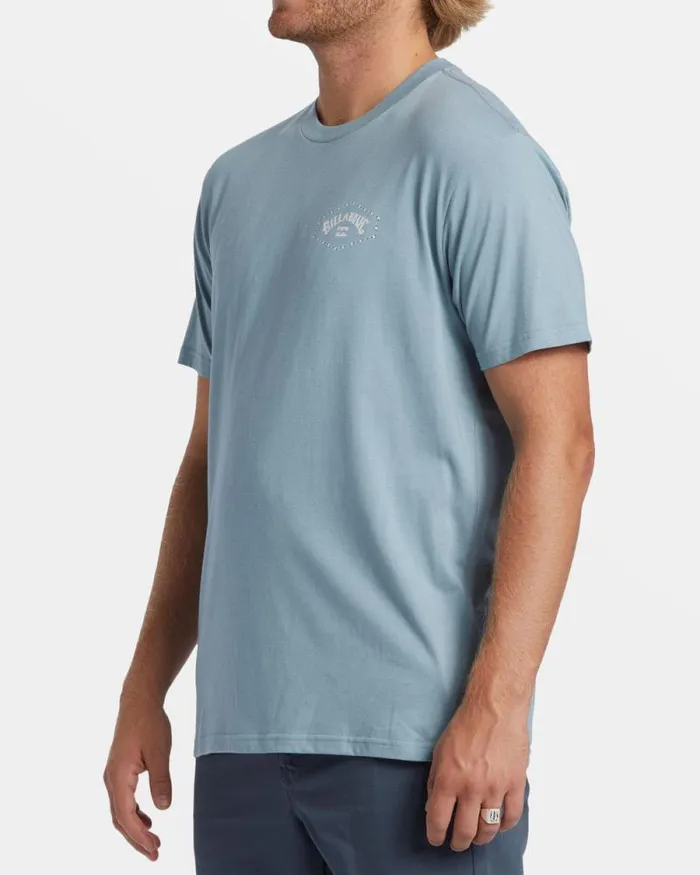 Billabong TShirts Exit Arch TShirt Washed Blue 8211 Men