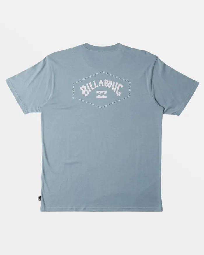 Billabong TShirts Exit Arch TShirt Washed Blue 8211 Men
