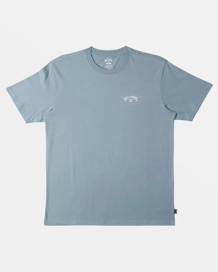 Billabong TShirts Exit Arch TShirt Washed Blue 8211 Men