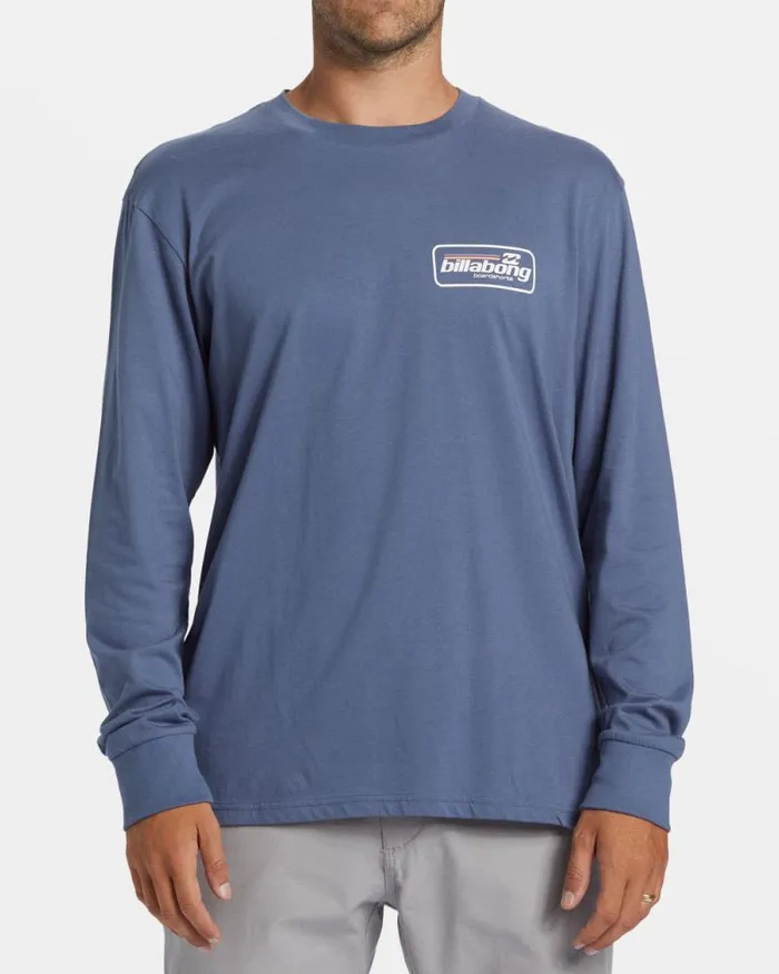 Billabong TShirts Walled Long Sleeve Tshirt Slate Blue 8211 Men Billabong TShirts Walled Long Sleeve Tshirt Slate Blue 8211 Men