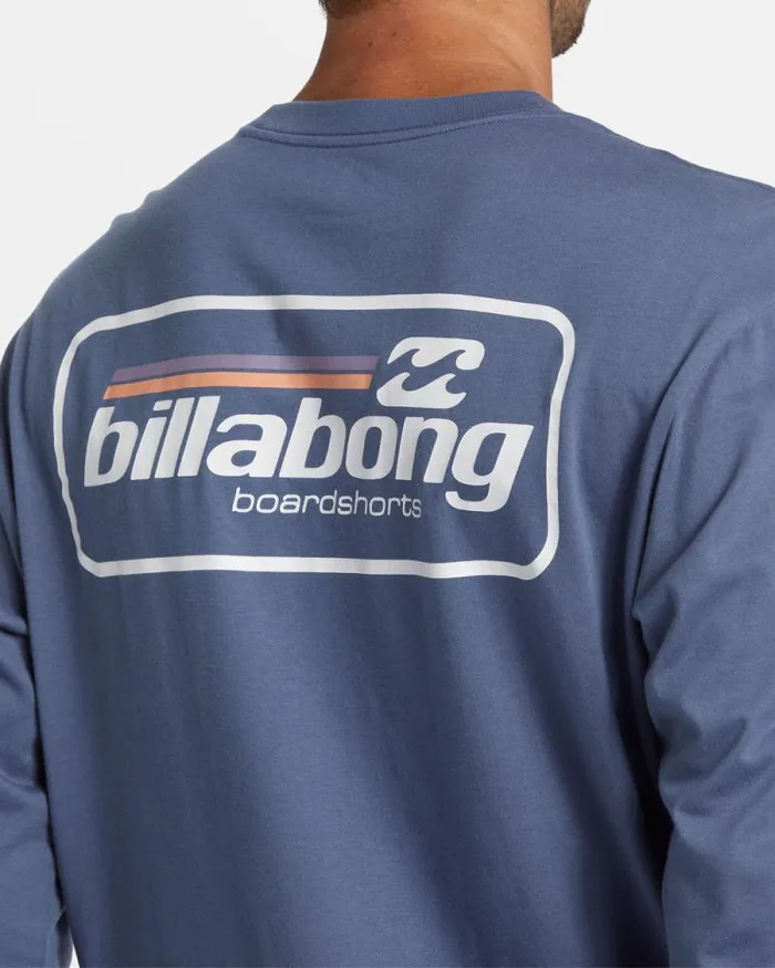 Billabong TShirts Walled Long Sleeve Tshirt Slate Blue 8211 Men Billabong TShirts Walled Long Sleeve Tshirt Slate Blue 8211 Men