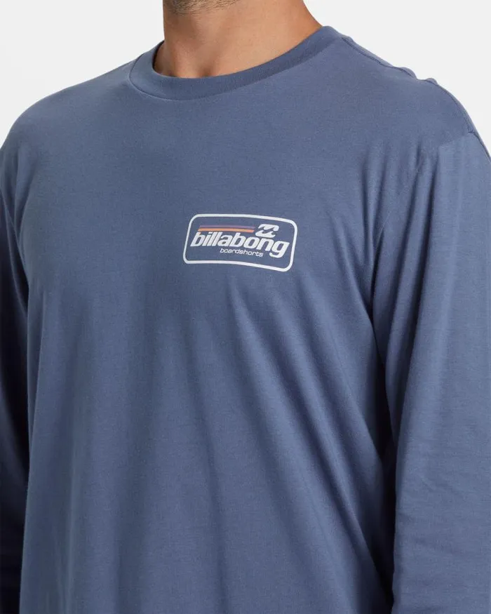 Billabong TShirts Walled Long Sleeve Tshirt Slate Blue 8211 Men Billabong TShirts Walled Long Sleeve Tshirt Slate Blue 8211 Men