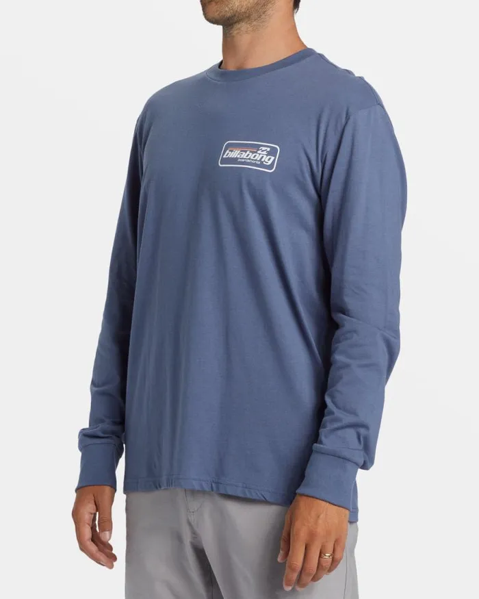 Billabong TShirts Walled Long Sleeve Tshirt Slate Blue 8211 Men Billabong TShirts Walled Long Sleeve Tshirt Slate Blue 8211 Men