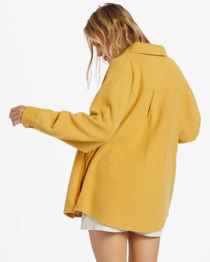 Billabong Tops Anytime Shacket Oversized ButtonThrough Jacket Wild Honey 8211 Women