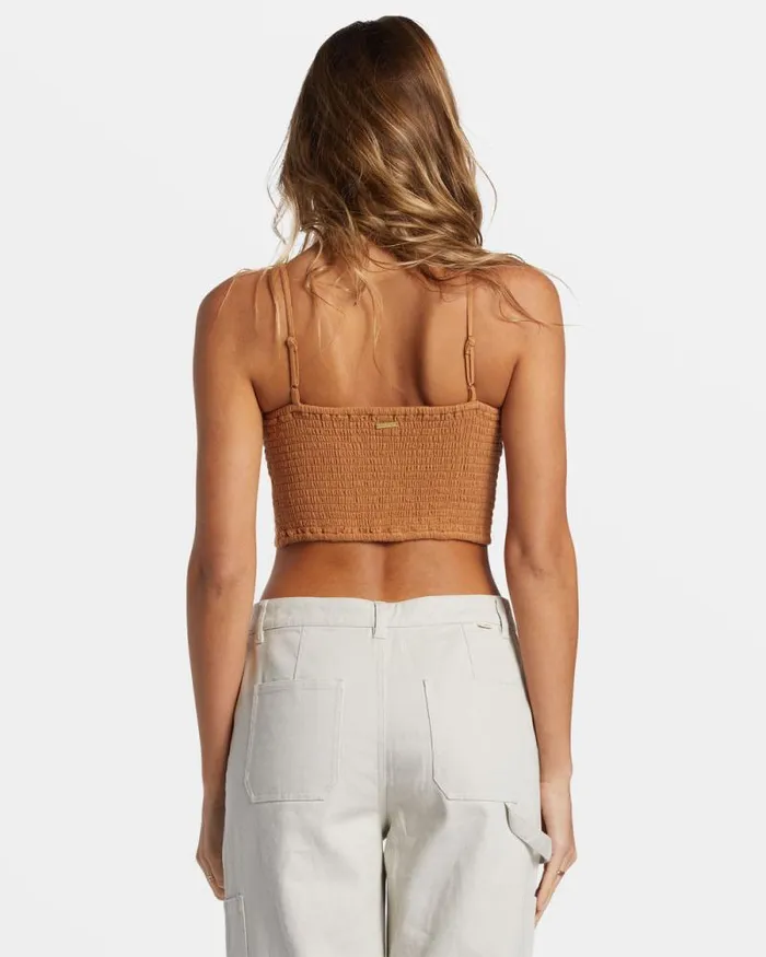 Billabong Tops By The Sea Crop Top Sandalwood 8211 Women Billabong Tops By The Sea Crop Top Sandalwood 8211 Women