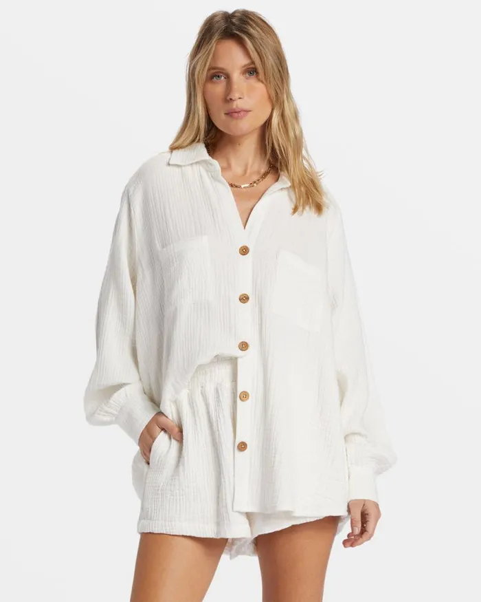 Billabong Tops Swell Shirt Shirt Salt Crystal 8211 Women