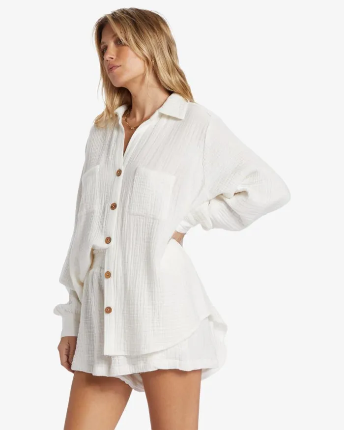 Billabong Tops Swell Shirt Shirt Salt Crystal 8211 Women