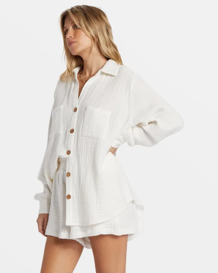 Billabong Tops Swell Shirt Shirt Salt Crystal 8211 Women