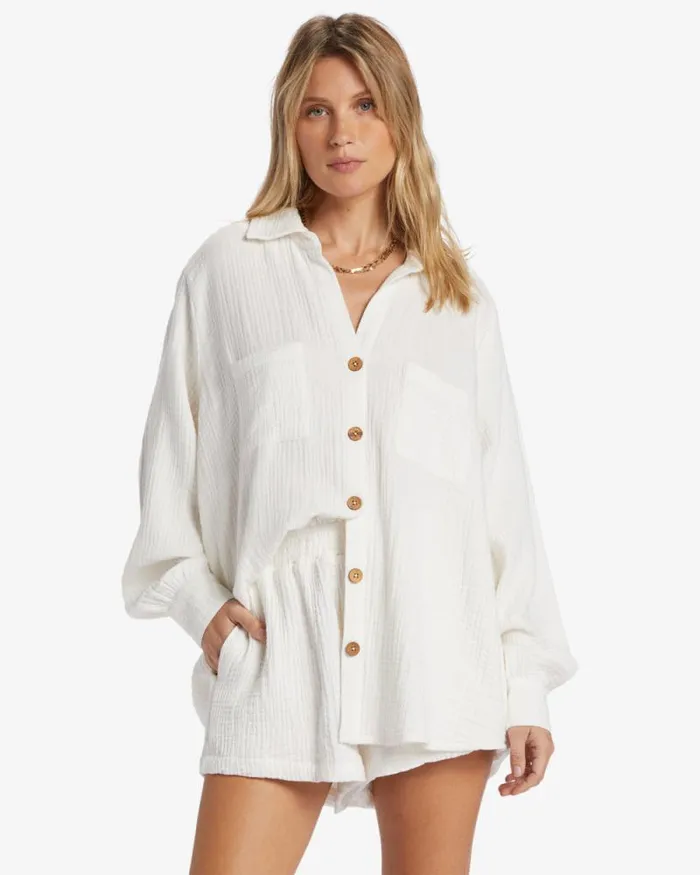 Billabong Tops Swell Shirt Shirt Salt Crystal 8211 Women