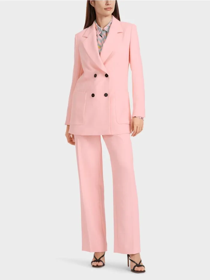 Blazer Damen Marc Cain Blazer Im CrinkleLook Soft Powder Pink