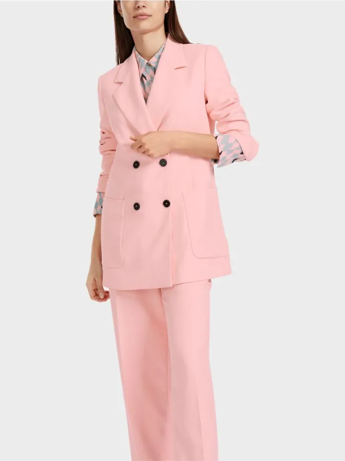 Blazer Damen Marc Cain Blazer Im CrinkleLook Soft Powder Pink