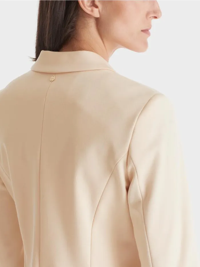 Blazer Damen Marc Cain Taillierter Blazer Mit Schmalem Revers Dark Cream