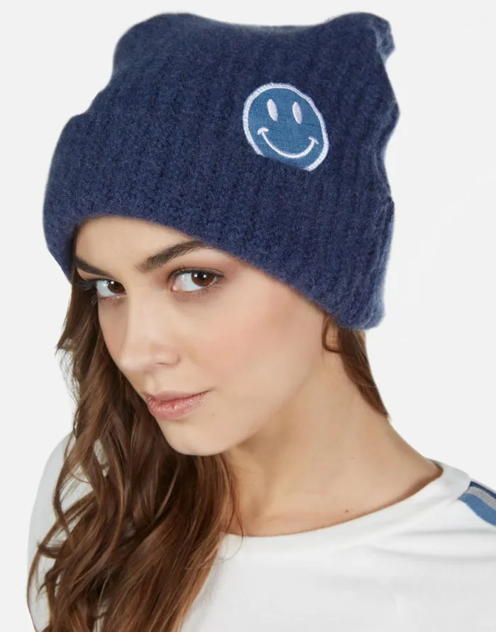 Blix Denim Happyface Navy Women039s Lauren Moshi Sweaters and Knits
