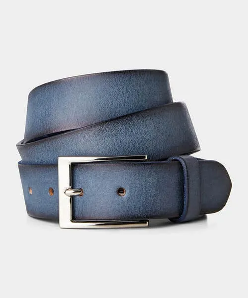 Blue Wash Men8217s Leather Belt Washed Blue Apparel Accessories and Jewellery Joebrowns