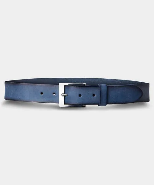 Blue Wash Men8217s Leather Belt Washed Blue Apparel Accessories and Jewellery Joebrowns