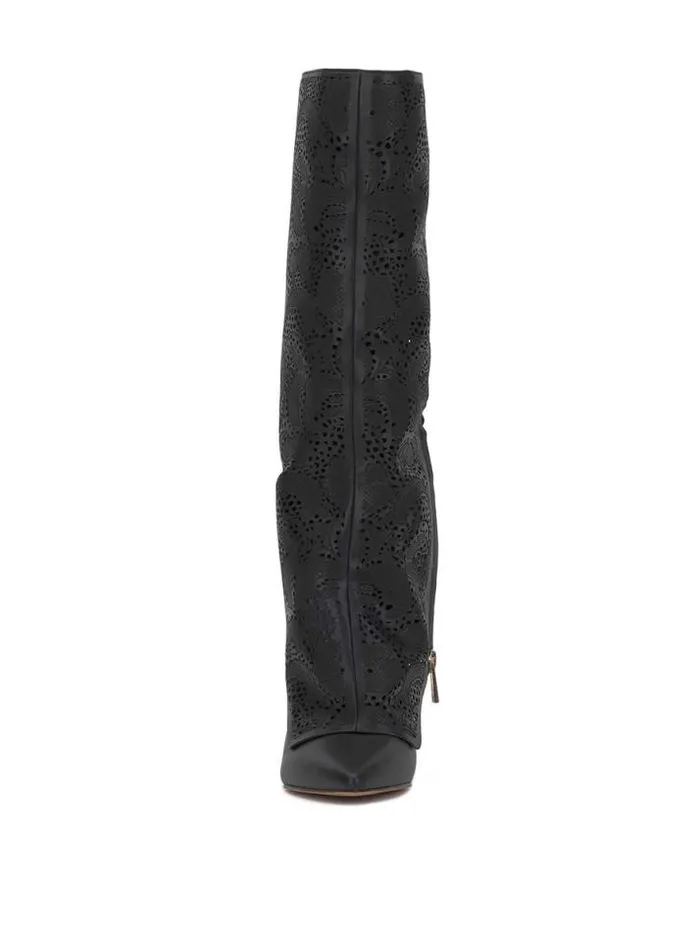 Boots and Booties Shoes Jessica Simpson Brykia Knee High Boot In Black Cutout