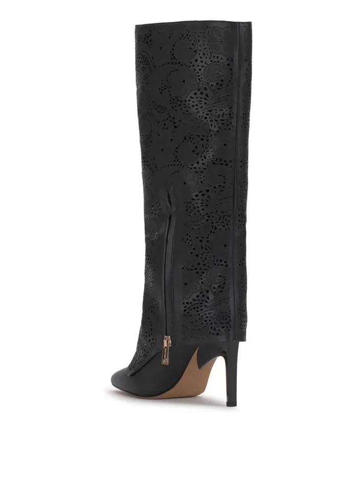 Boots and Booties Shoes Jessica Simpson Brykia Knee High Boot In Black Cutout
