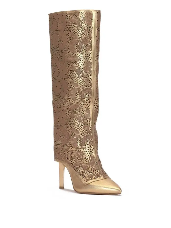 Boots and Booties Shoes Jessica Simpson Brykia Knee High Boot In Gold