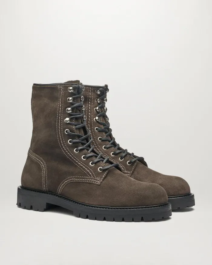 Boots Men Belstaff Marshall Lace Up Boots Stone