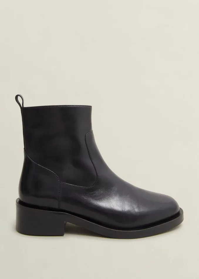 Boots Women HOBBS Georgie Leather Ankle Boots Black