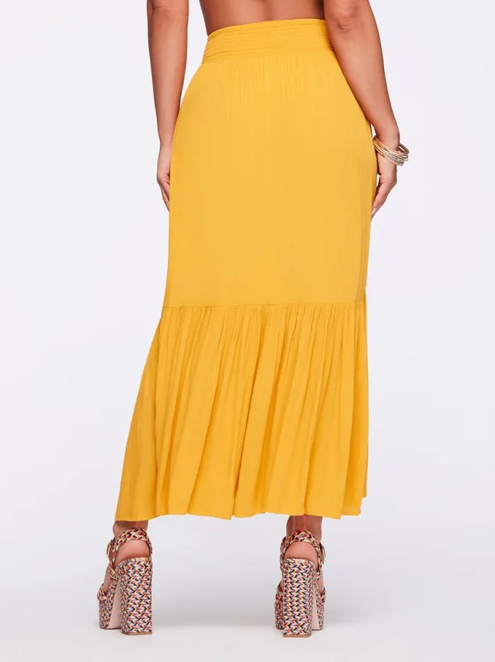 Bottoms Clothing Jessica Simpson Kelsie Skirt In Golden Rod