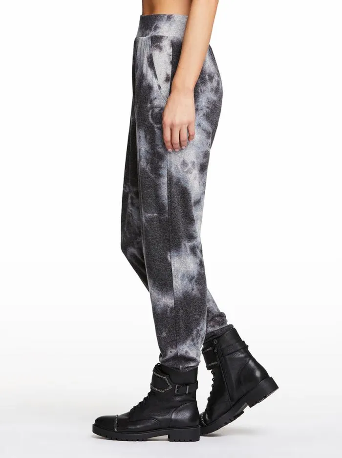 Bottoms Clothing Jessica Simpson Riya Tie Dye Pant In Black Tie Dye