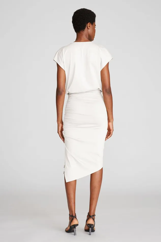 Bottoms Women Halston Elisa Skirt In Luxe Jersey Chalk