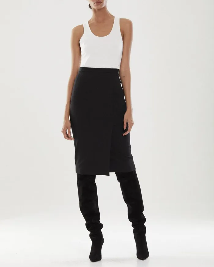 Bottoms Women Halston Sadie Pencil Skirt Jet Black