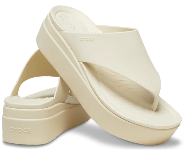 Brooklyn Flip Bone Women Crocs Platforms 038 Wedges